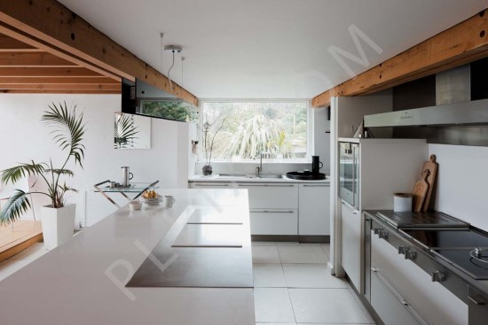 contemporary private residence-kitchen live area storage