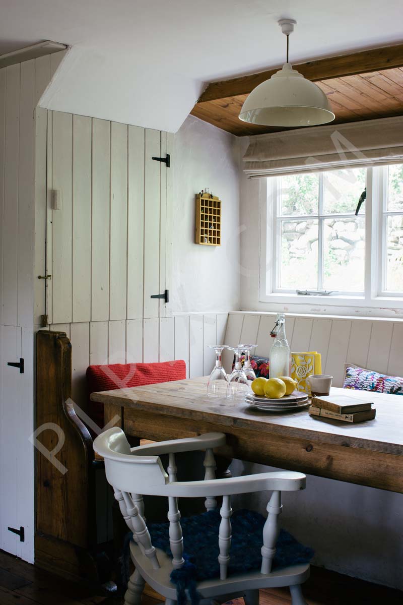 Interior photography of a cottage kitchen area