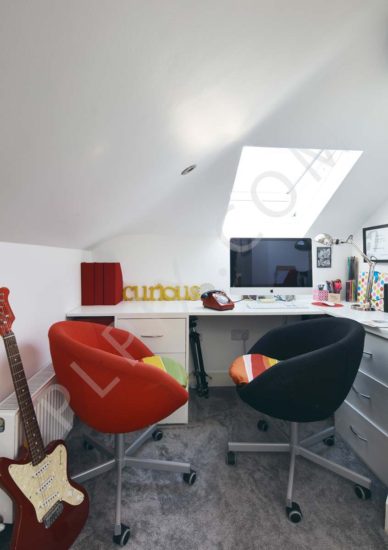 converted loft office storage skylight