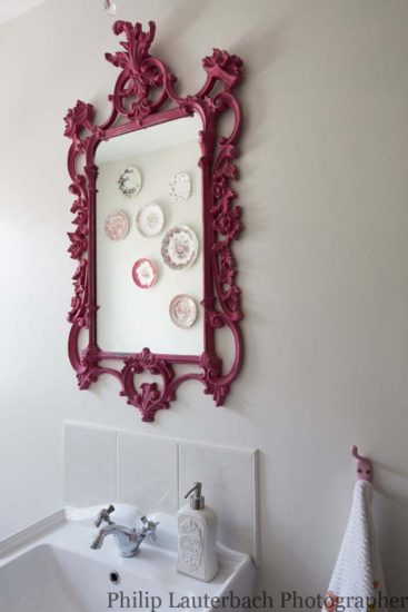Bathroom mirror plates wall hanging sink tap